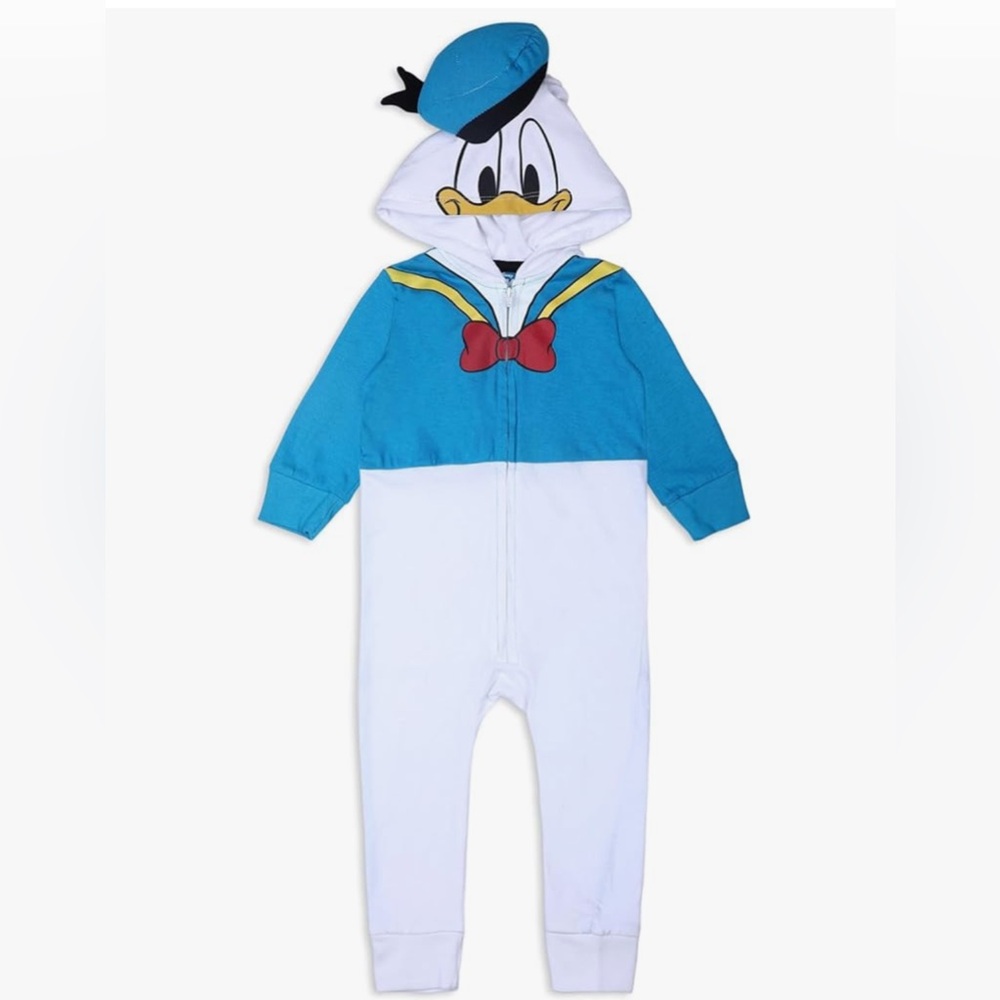 Disney Donald Duck Kids Footie - Blue, White, Red, Yellow